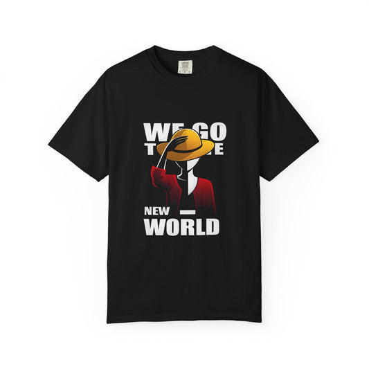Adventure Awaits Unisex Garment-Dyed T-Shirt – We Go to the New World Design
